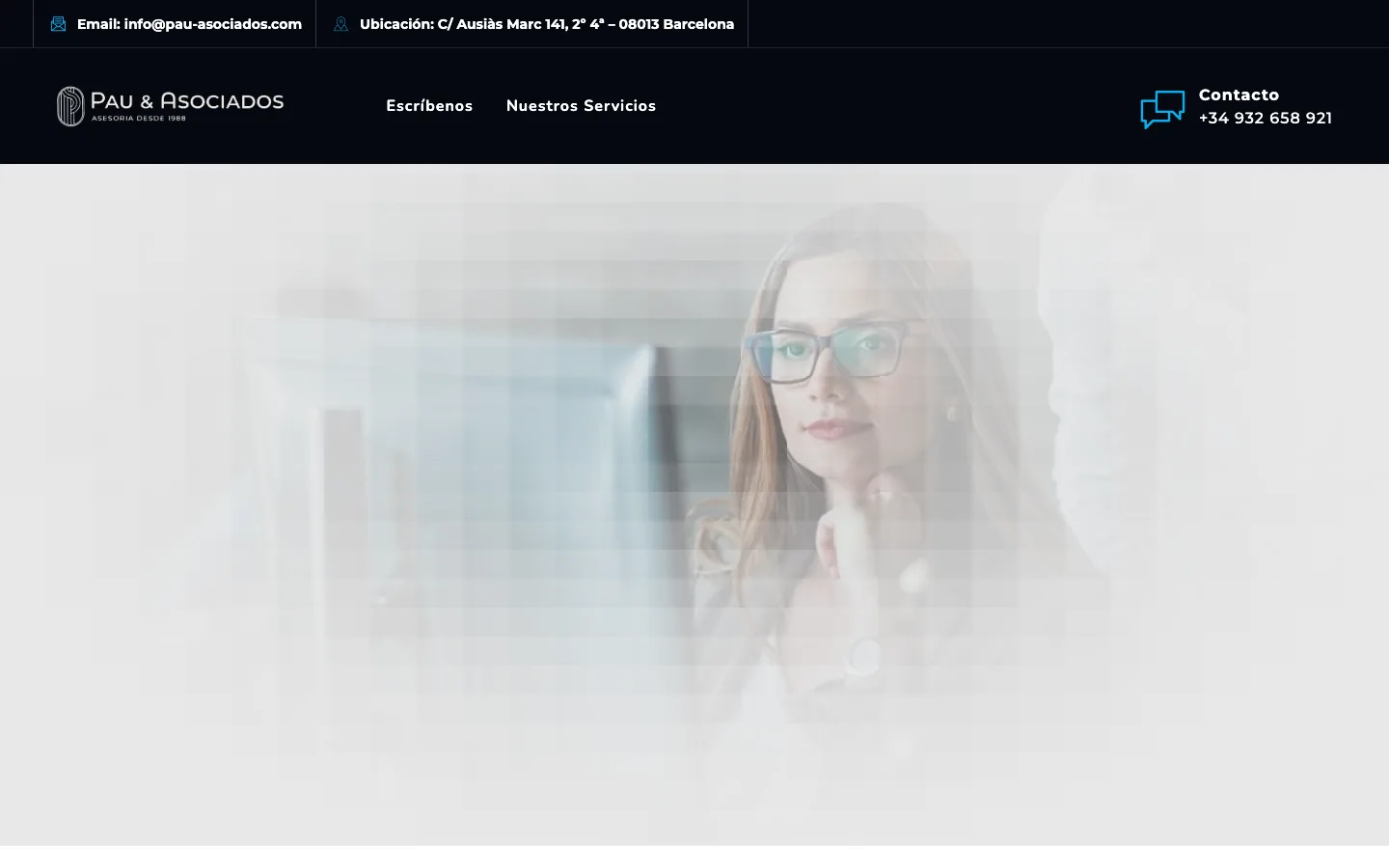 Website for Pau y Asociados, tax practice